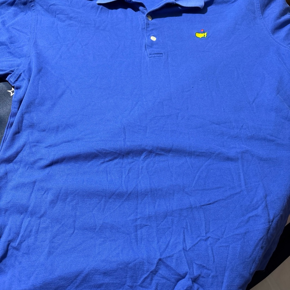 Vintage Masters Collection Blue Polo Shirt with Logo